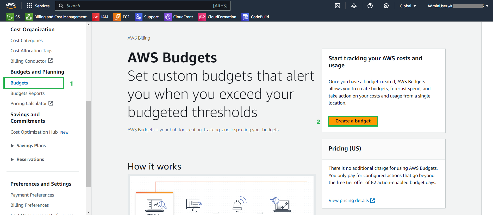 Create Budget