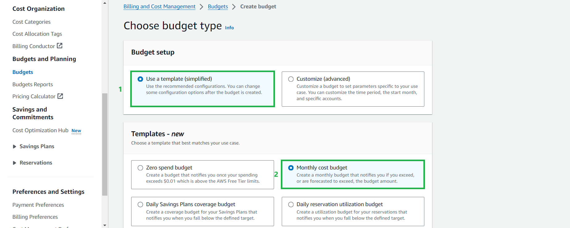 AWS Budget