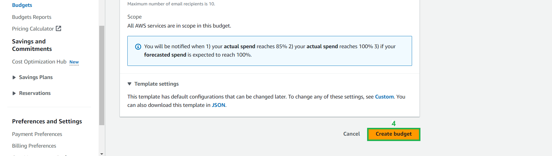 AWS Budget